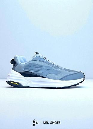 Кросівки чоловічі сірі skechers global jogger – covert