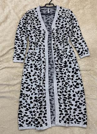 Леопардовий теплий кардиган
