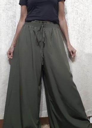 Брюки палаццо на резинке