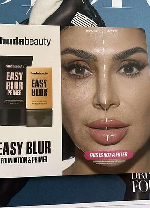 Палетка huda beauty easy blur тональних тональний крем тон