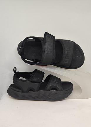 Сандалії дитячі  puma softridepro sandal 24 (395429 01 )на липучках , оригінал,нові,чорні