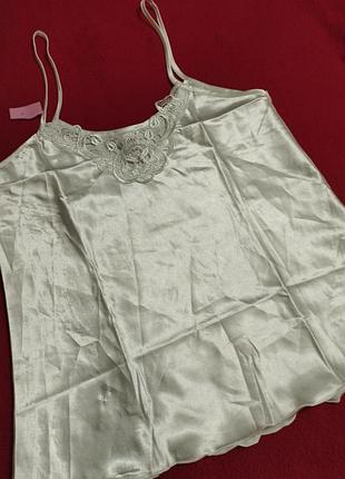 Новая шелковая ( иск) майка размер м, без бирки