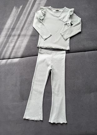 Костюмчик в рубчик для дівчинки 6-7 років 116-122 см