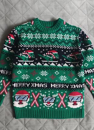 Новогодний музыкальный свитер 5-6 лет