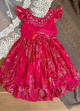 Нарядна сукня плаття на дівчинку 5 років святкове переливається monsoon