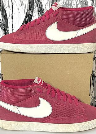 Nike blazer mid 77, оригінал, унісекс, високі, кежуал, скейтерські, бордові, повсякденні, круті