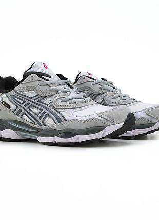 Женские кроссовки asics gel-nyc white steel grey gore-tex