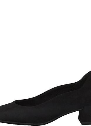 Туфли черные фигурный вырез 22300 marco tozzi