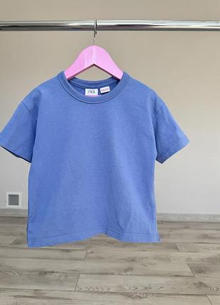 Базова цупка футболка zara блакитна