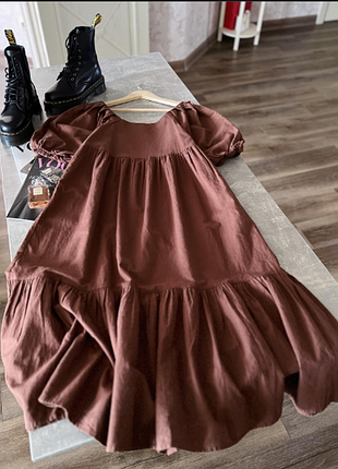 Льняное миди платье primark