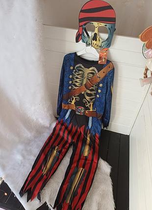Карнавальный маскарадный костюм наряд пират разбойник 4-6 и 6-8 лет хеллоуин хеллоуин хеловин