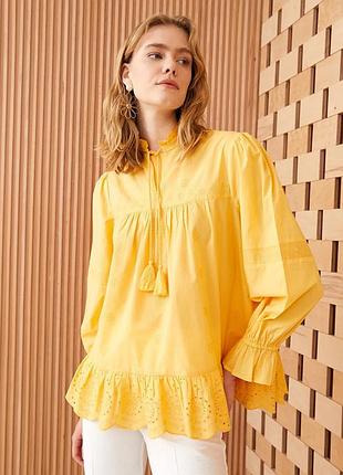 S/м-l/l-хl новая фирменная женская рубашка с вышивкой из поплина выбитая под вышиванку lc waikiki