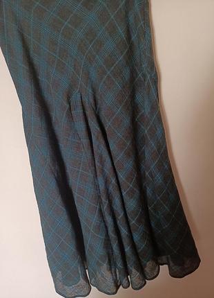 L*ura ashley довга вовняна спідниця у клітинку