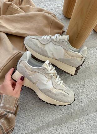 Кросівки new balance 327 beige/white