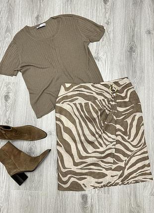 Льняна спідниця scapa на запах розмір l