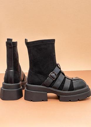 Кожаные женские ботильоны ботинки демисезонные черные 36 - 40 женккие ботильоны демы teetspace 1131213