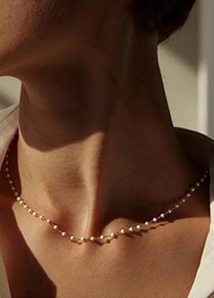 Ожерелье чекер колье ожерелья жемчуга нить жемчужная