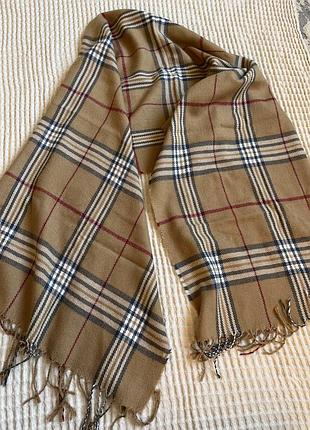 Шарф осінній у клітинку