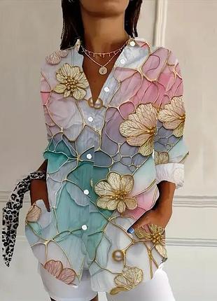 Сорочка в квітковий принт