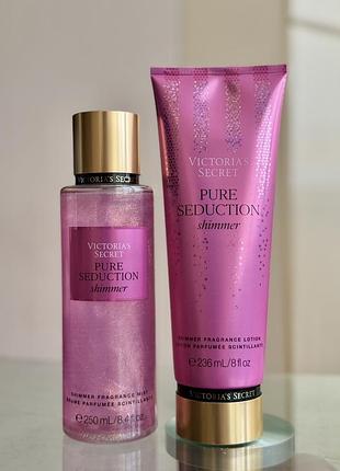 Набір спрей / міст та лосьйон pure seduction shimmer victoria’s secret