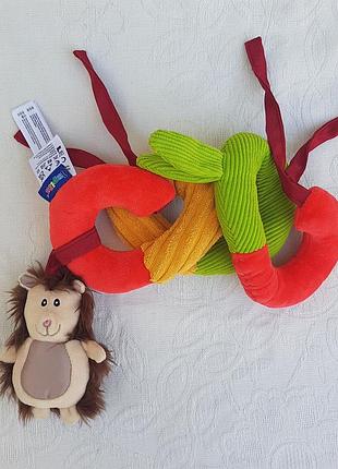 Мягкая игрушка ежик для малышей спираль, подвеска для кровати, тележка lupilu