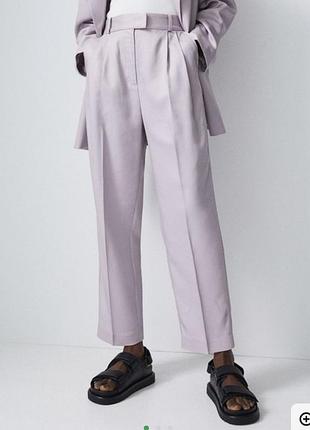 Шикарні бузкові брюки h&m