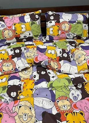 🌸 комплект постельного белья зверополис