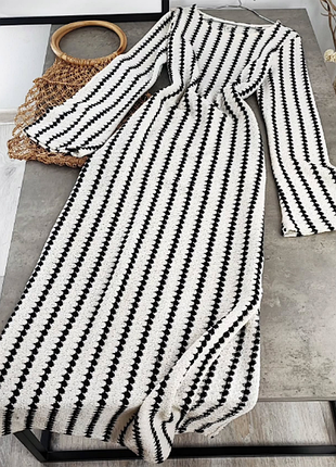 В'язана сукня кроше в смужку river island