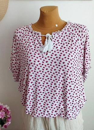 Вискозная блуза в цветочный принт от m&amp;s