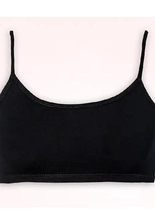 Чорний топ для дівчинки 10-11 років donella