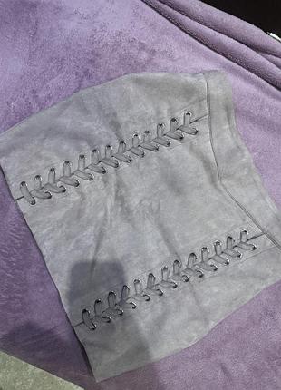 Юбка з штучної замші