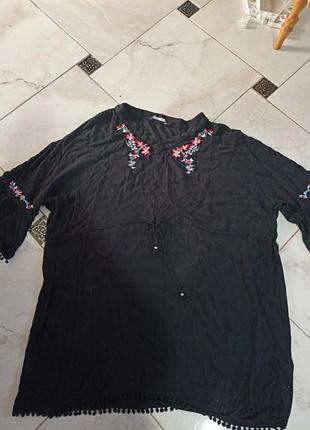 Туніка сукня.супербатал..квіти вишиті