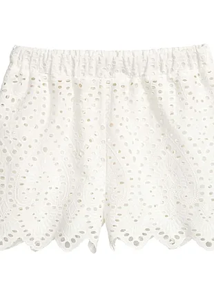 H&m білі шорти прошва m-l