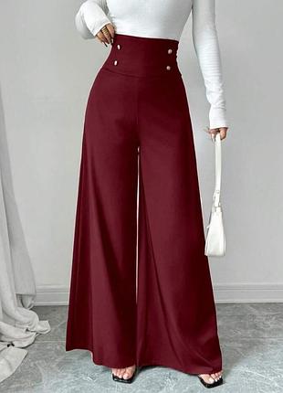 Супер палаццо shein цвет бордо