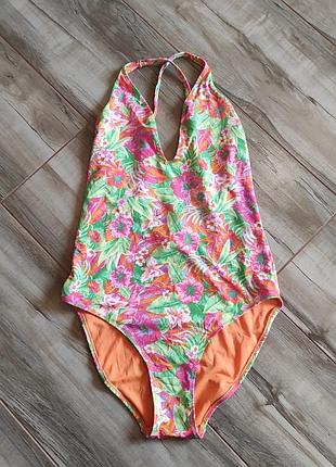 Слитный купальник с цветочным принтом