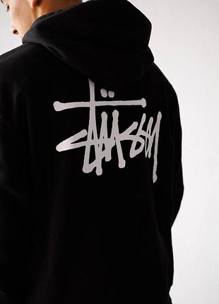 Худі stussy black модель: #art0228 4