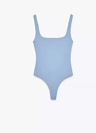 Боді блакитного кольору zara