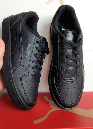 Детские черные кроссовки puma caven 2.0