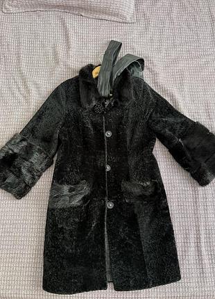 Жіноча шуба мутон та норка