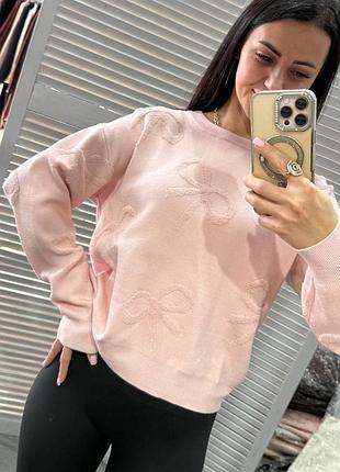 Свитер бантик вязка люкс