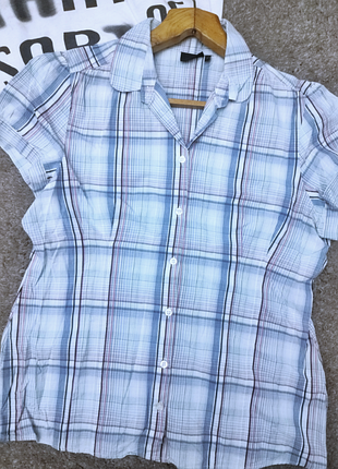 Рубашка в клетку короткий рукав