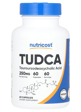 Nutricost, tudca, 250 мг, 60 капсул