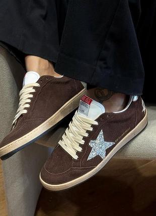 Кеди golden goose кросівки голден гус кроссовки коричневые коричневі