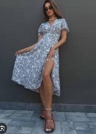 Платье цветное на запах эска