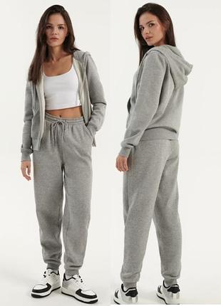 Брюки спортивные с начесом утепленные теплые штаны джогеры