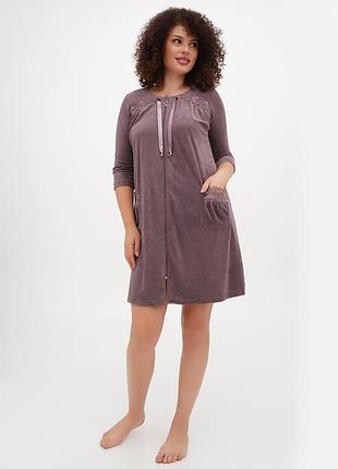 Велюровый женский халат romeo life новый