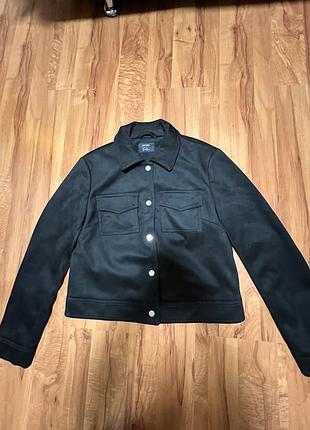 Чорна демісезонна жіноча куртка жакет під замш куртка-піджак esmara