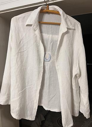 Котонова біла  сорочка