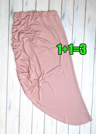 1+1=3 стильна пудрово-рожева спідниця міді shein, розмір 48 - 50