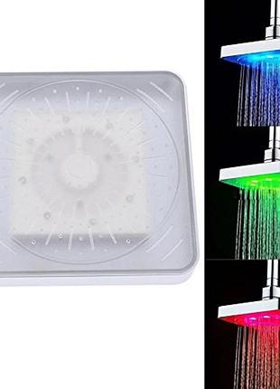 Душевая насадка с led rgb подсветкой, квадратная 150 мм and xl-902